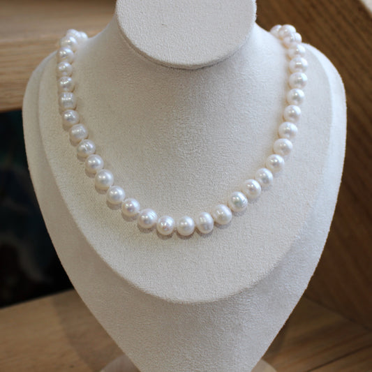 Pearl white necklace 45cm 8-9mm