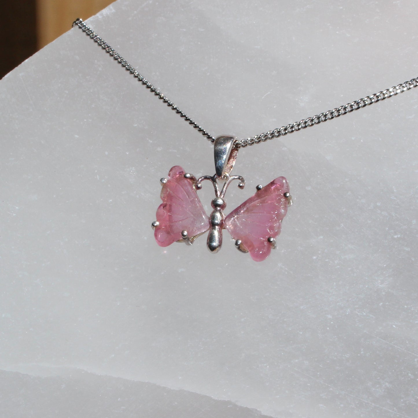 Pink Tourmaline Sterling silver pendant
