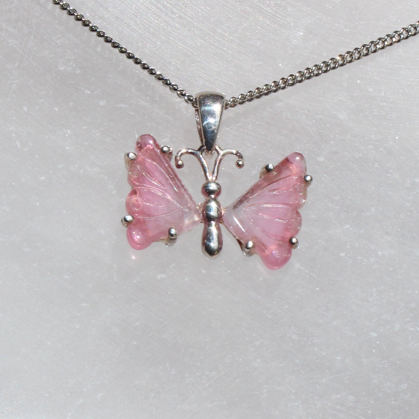 Pink Tourmaline Sterling silver pendant