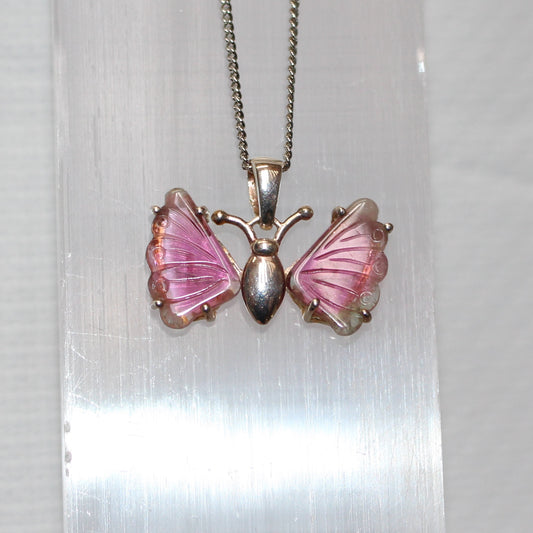Pink Tourmaline Sterling silver pendant