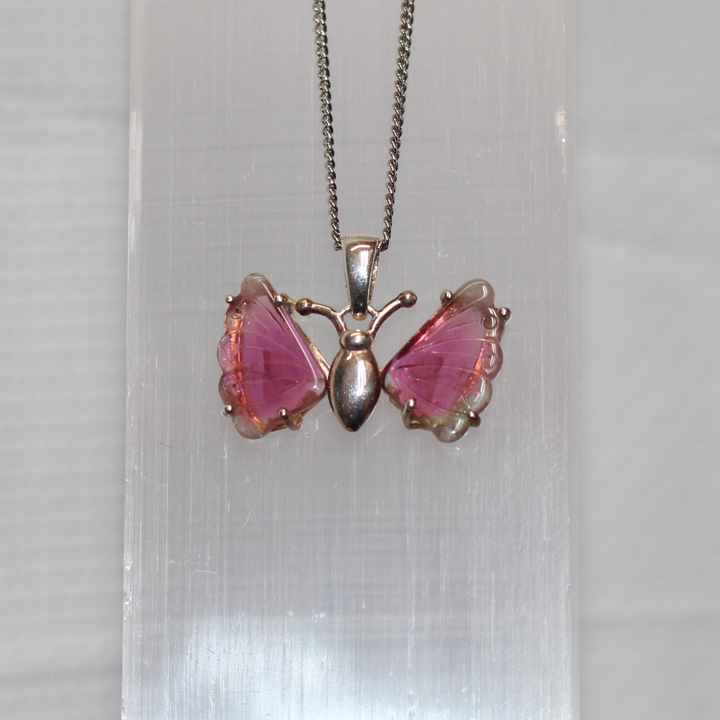 Pink Tourmaline Sterling silver pendant