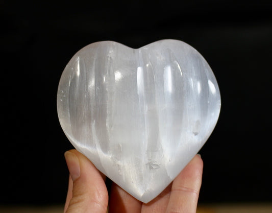large Selenite heart